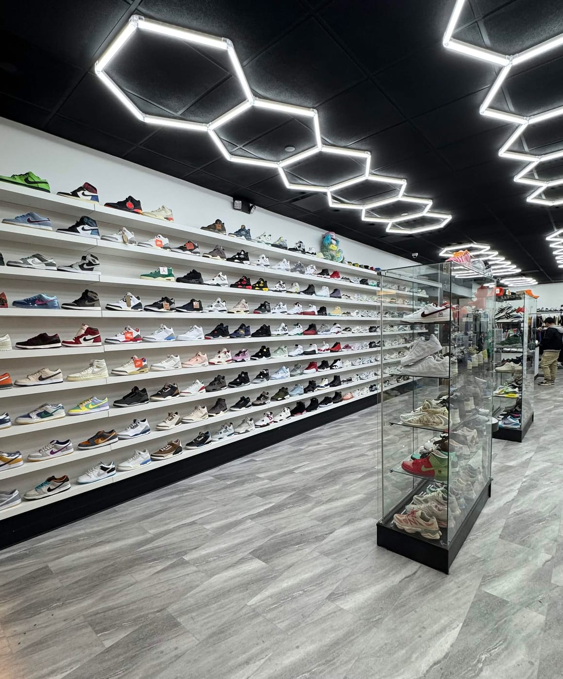Sole Control NJ — the main shoe wall